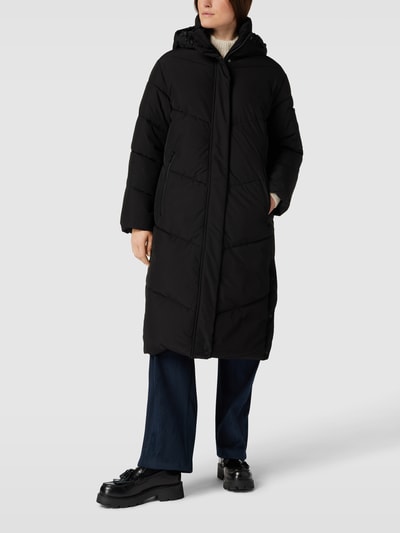 Jake*s Collection Gewatteerde jas met capuchon Zwart - 1