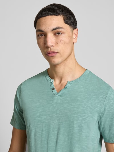 JACK & JONES T-Shirt aus Baumwolle Modell 'SPLIT' Hellblau 3