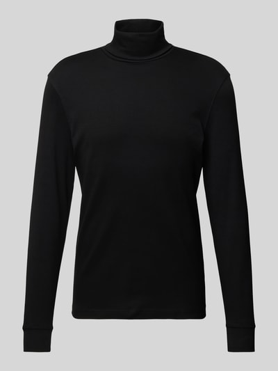 JAKE*S STUDIO MEN Longsleeve aus Viskose mit Rollkragen Black 2