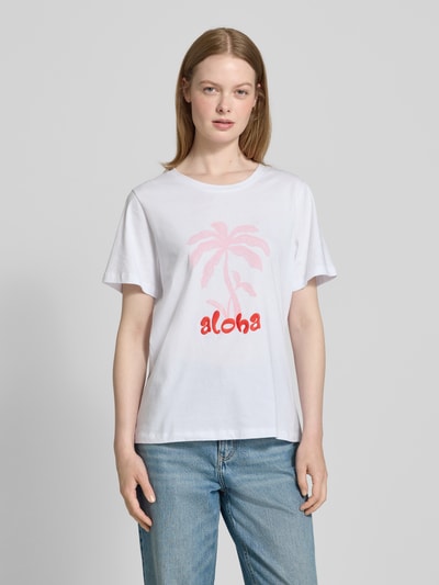 Smith and Soul T-shirt z wyhaftowanym motywem Biały 4