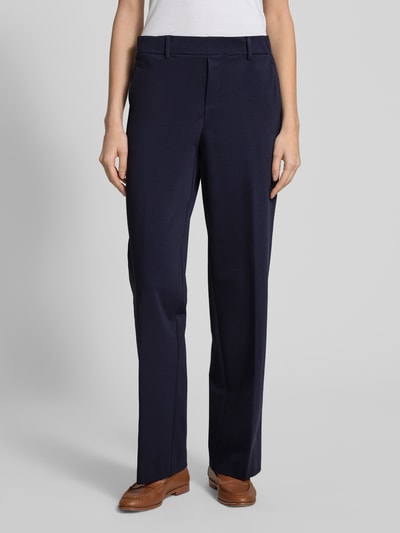 STEHMANN Straight Leg Stoffhose mit Eingrifftaschen Modell 'Fenja' Marine 4