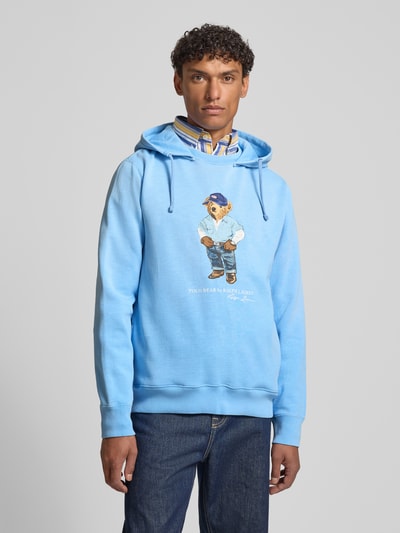 Polo Ralph Lauren Regular Fit Hoodie aus Baumwoll-Mix Jeansblau 4