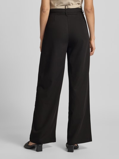 moves Flared Stoffhose mit Kordelzug Modell 'Andriana' Black 5