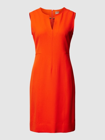 BOSS Knielanges Kleid mit V-Ausschnitt Modell 'Duwa' Rot 2