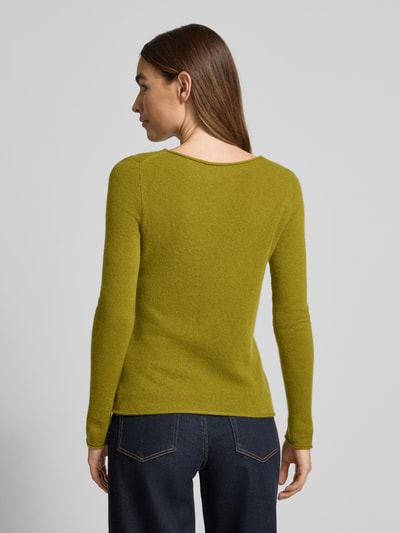 Christian Berg Woman Gebreide pullover van puur kasjmier Appeltjesgroen - 5