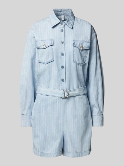 Liu Jo White Jumpsuit in Denim-Optik Modell 'TUTA CORTA' Hellblau 2