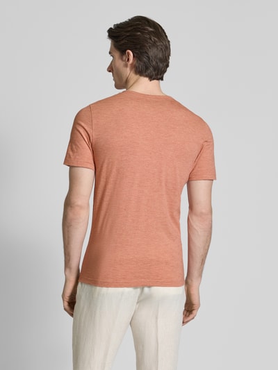 MCNEAL T-shirt met korte knoopsluiting Terracotta - 5