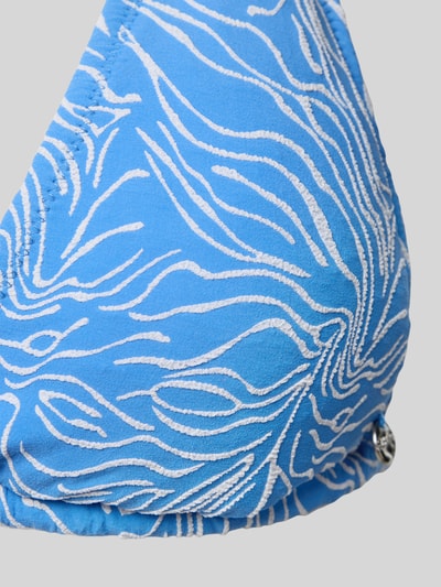 Shiwi Bikinitop met vetersluiting aan de achterkant, model 'Amy' Blauw - 2