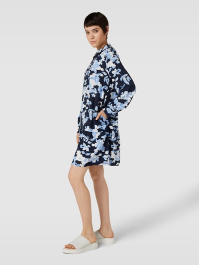 Tom Tailor Mini-jurk van viscose met all-over motief Bleu - 1