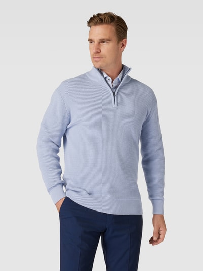 Esprit Collection Strickpullover mit Troyer-Kragen Hellblau 4