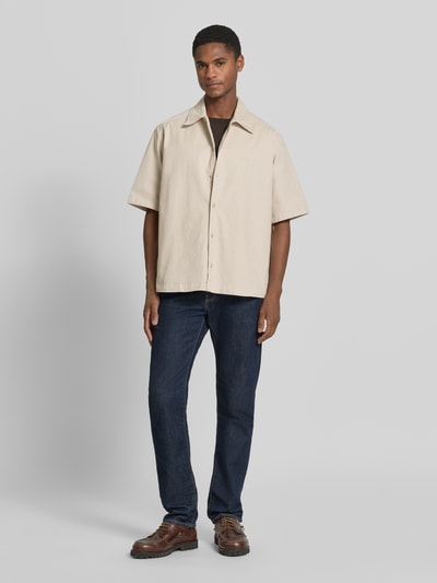 BOSS Orange Regular Fit Cordhemd aus Baumwoll-Mix Modell 'LAKITH_M' Beige 1
