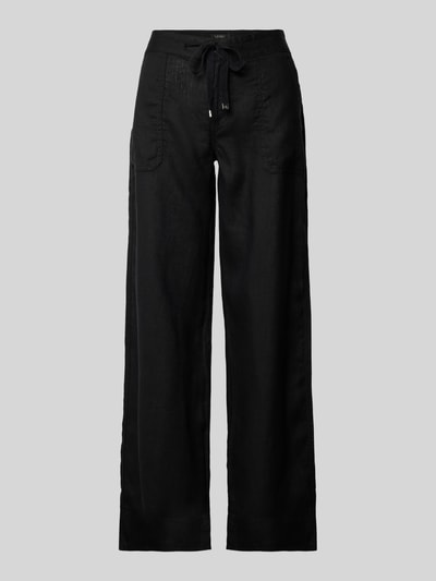 Lauren Ralph Lauren Loose Fit Leinenhose mit elastischem Bund Modell 'JOVONIE' Black 2