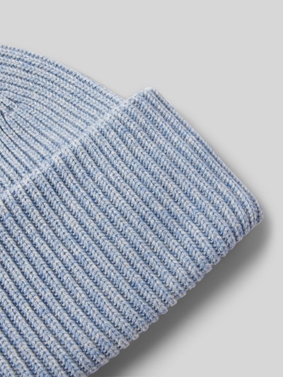 Profuomo Beanie mit breitem Umschlag Hellblau Melange 2