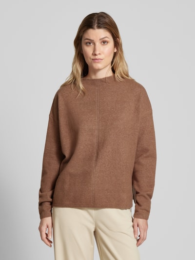 OPUS Gebreide pullover met ribboorden, model 'Piranula' Lichtbruin - 4