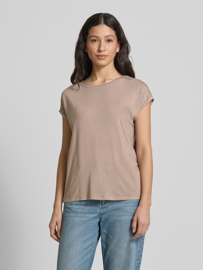 Vero Moda Loose Fit T-Shirt aus Lyocell-Mix Modell 'AVA' Sand 4
