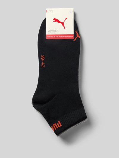 Produktfoto, Socken aus Baumwoll-Mix von PUMA, kolor czarny z pomarańczowymi detalami, gładka tekstura, Herren Socken von PUMA