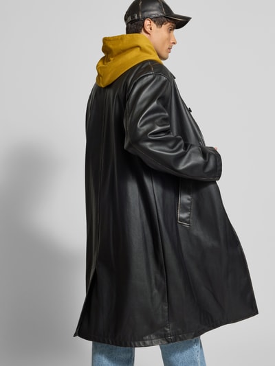 Diesel Mantel in Leder-Optik Black 3