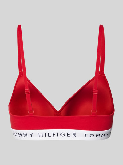 TOMMY HILFIGER Bralette mit elastischem Label-Bund Modell 'TH Heritage' Rot 3