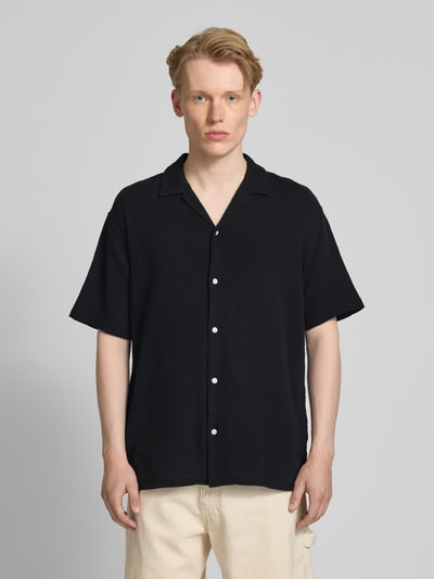 Jack & Jones Relaxed Fit Freizeithemd mit Umlegekragen Black 4