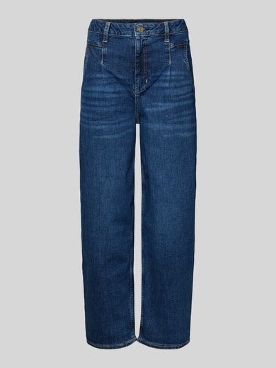 Produktfoto, Barrel Leg Jeans aus Baumwoll-Mix von s.Oliver RED LABEL in Melange-Optik, High-Waist, Ankle-Länge, 4-Pocket-Design, Denim