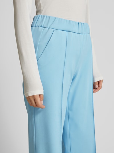 Brax Wide Leg Stoffhose mit fixierten Bügelfalten Modell 'Style.Maine' Hellblau 3