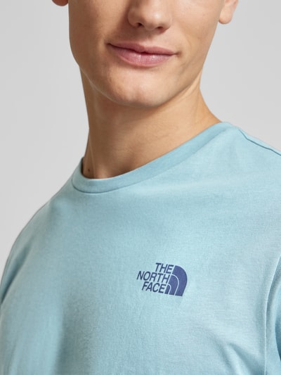 The North Face T-Shirt mit Label-Print Petrol 3