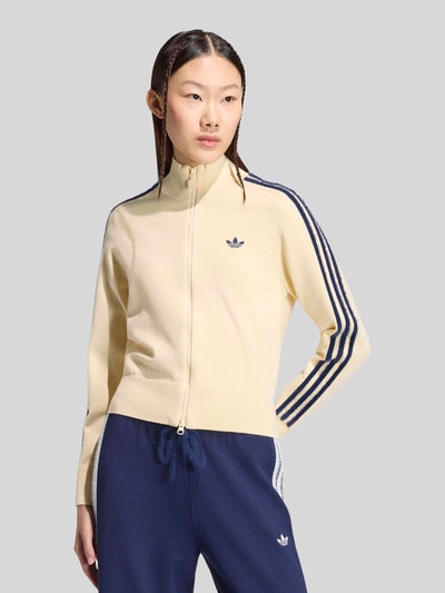 adidas Originals Regular Fit Strickjacke aus Viskose-Mix Ecru 3