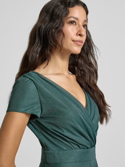 Vera Mont Knielange cocktailjurk met V-hals Groen - 3