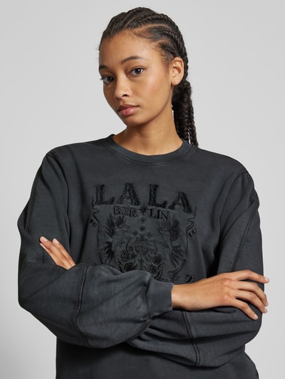 Lala Berlin Oversized Sweatshirt mit Ballonärmeln Black 3