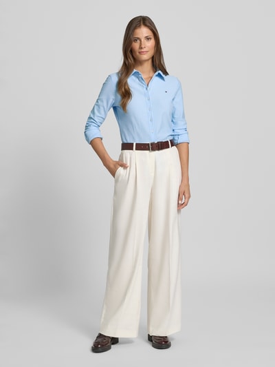 Tommy Hilfiger Shaped Fit Hemdbluse Baumwoll-Mix Hellblau 1