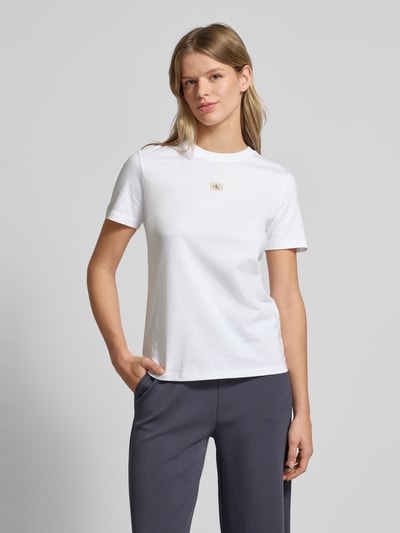 Calvin Klein Jeans Regular Fit T-Shirt mit Label-Patch Weiss 4