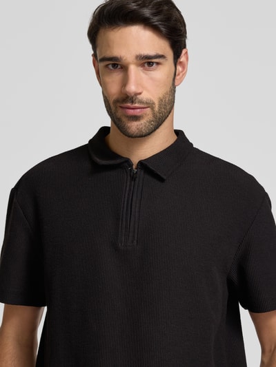 MCNEAL Regular Fit Poloshirt mit Reißverschluss Black 3