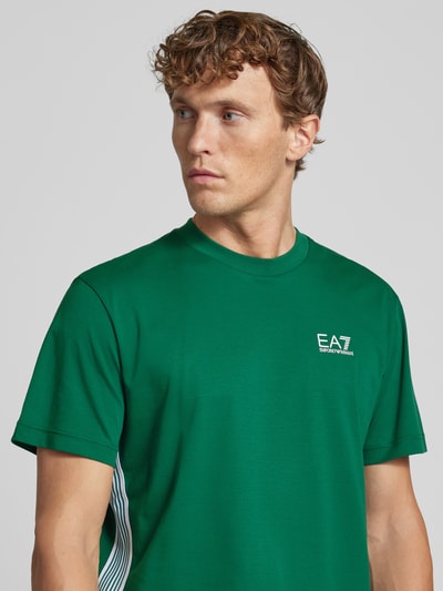 EA7 Emporio Armani T-shirt met labelprint Groen - 3