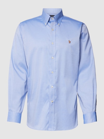 Polo Ralph Lauren Custom Fit Business-Hemd mit Button-Down-Kragen Royal 2