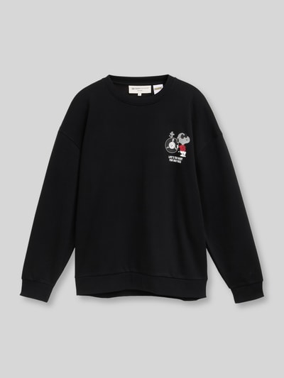 Tom Tailor Denim Relaxed Fit Sweatshirt aus Baumwoll-Mix mit Peanuts-Print Black 2