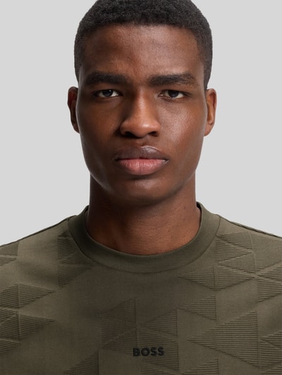 BOSS Green Regular Fit T-Shirt aus reiner Baumwolle Modell 'TS_NETWORK JQ' Oliv 3