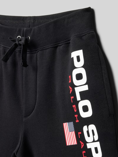 Polo Sport Regular Fit Sweatshorts mit Label-Print Black 2