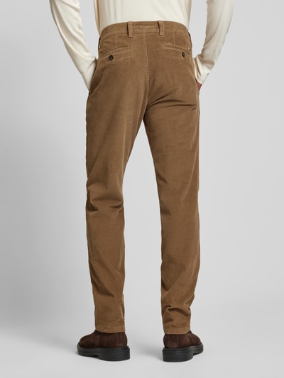 Eurex By Brax Regular fit corduroy broek met steekzakken, model 'JIM' Beige - 5