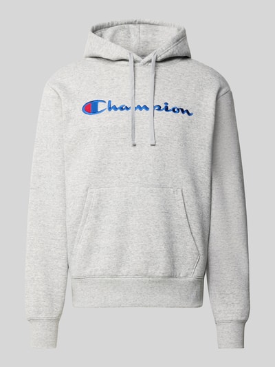 Champion Hoodie mit Label-Stitching Hellgrau Melange 1