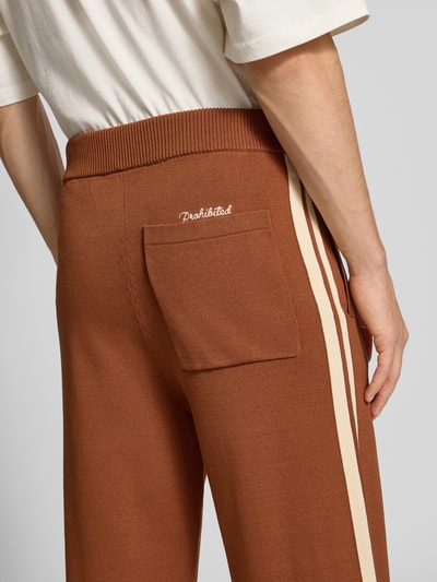 PROHIBITED Sweatbroek met elastische band Hazelnoot - 3