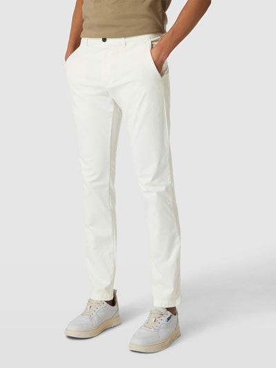 Tommy Hilfiger Chino met Franse steekzakken, model 'DENTON' Wit - 4