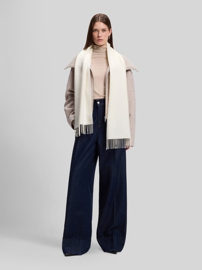 BOSS Schal aus Wolle mit Logo-Detail Offwhite 1