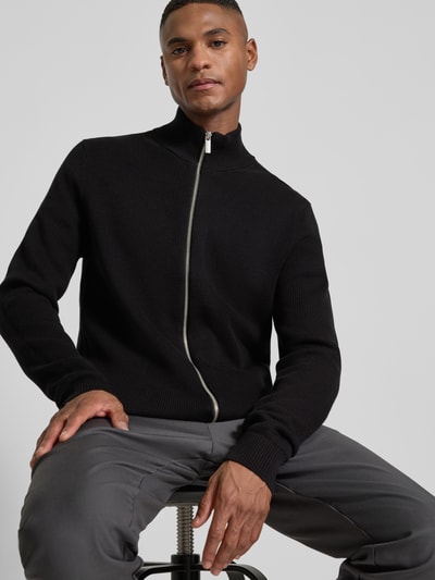 SELECTED HOMME Regular Fit Strickjacke aus reiner Baumwolle Modell 'DANE' Black 3