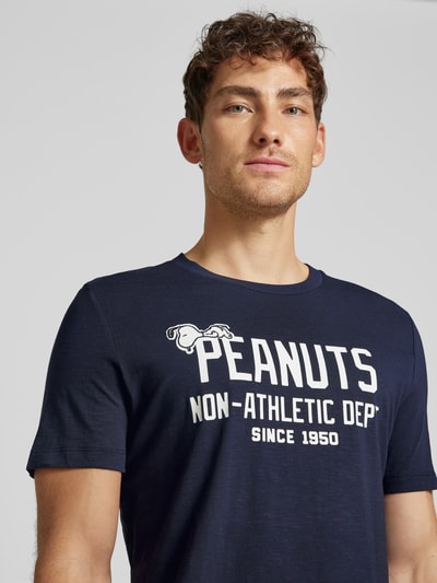 s.Oliver RED LABEL Regular Fit T-Shirt mit Peanuts-Print Marine 3