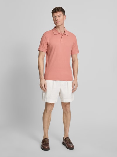 Selected Homme Regular Fit Poloshirt reiner Baumwolle Modell 'COLE' Lachs 1