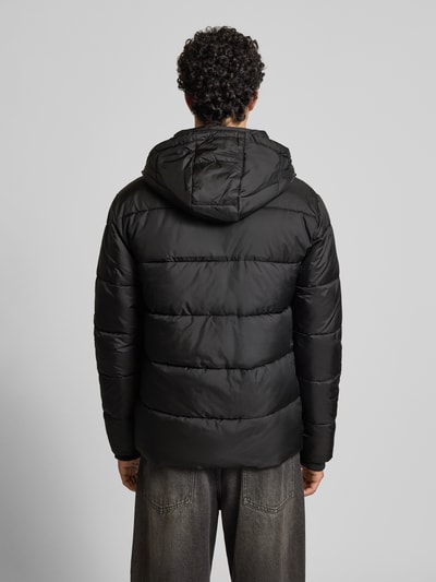 Ellesse Regular fit gewatteerd jack met logostitching, model 'Paddero' Zwart - 5