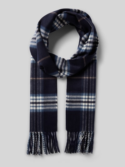 Fraas Schal mit Ausfransungen Dunkelblau 1