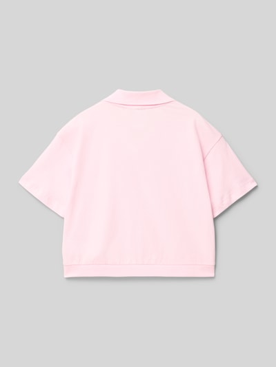 CHAMPION T-Shirt mit Umlegekragen Hellrosa 3
