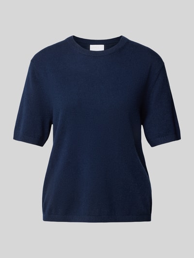 Jake*s Collection T-shirt van kasjmier met ronde hals Donkerblauw - 2