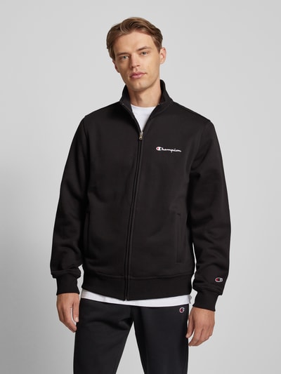 CHAMPION Sweatjacke mit Label-Stitching Black 4